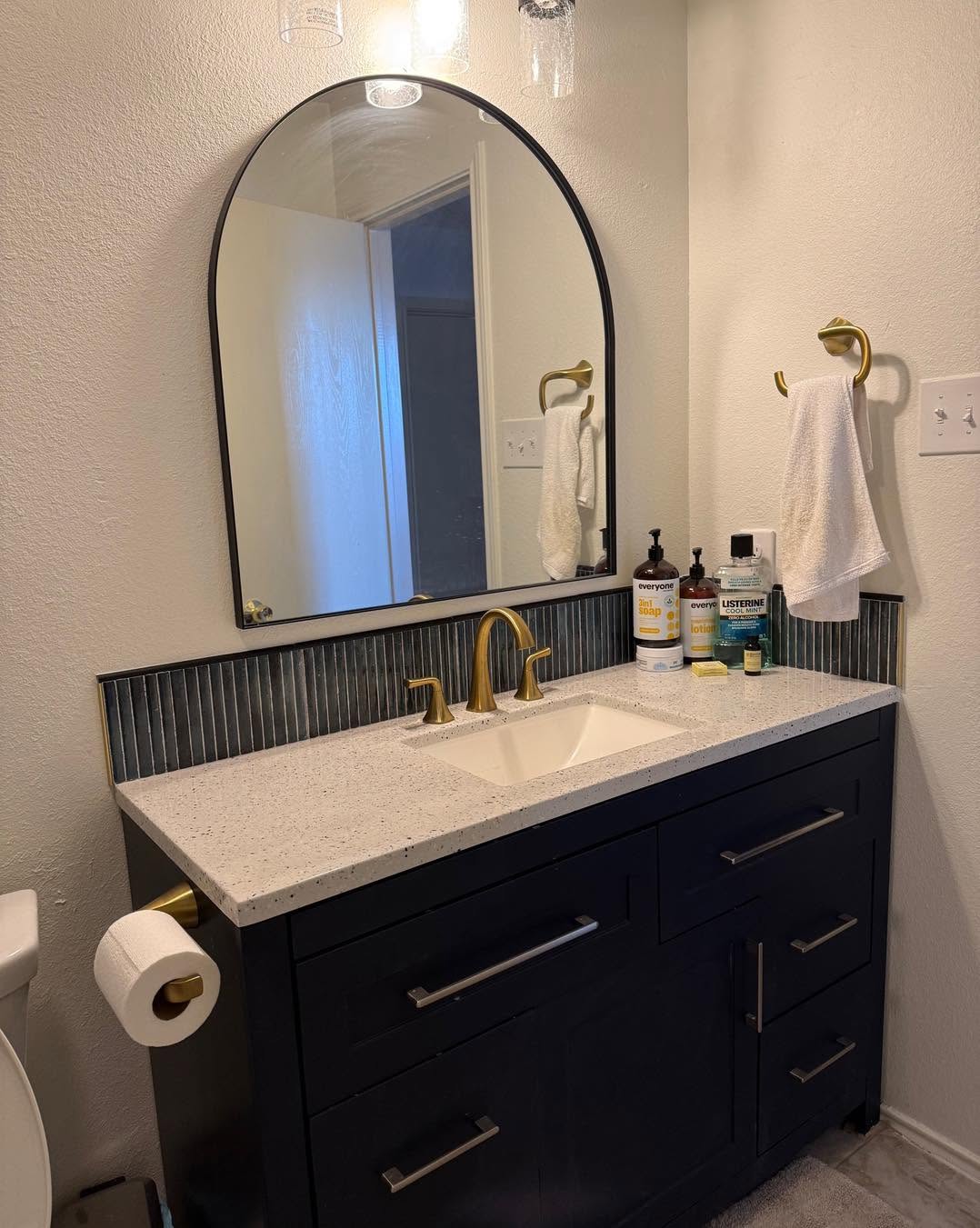 New sink and countertop installation